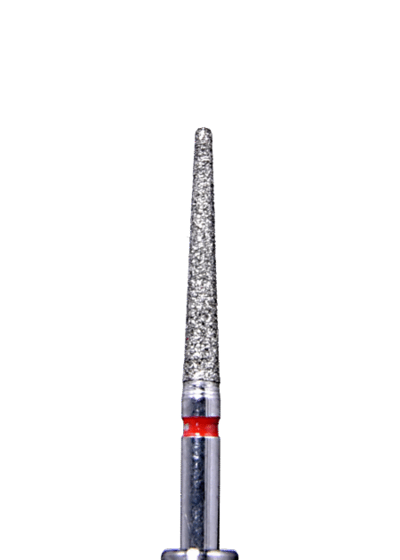 Defend 850-016F Fine grit, Round end taper diamond burs, 10/Pk