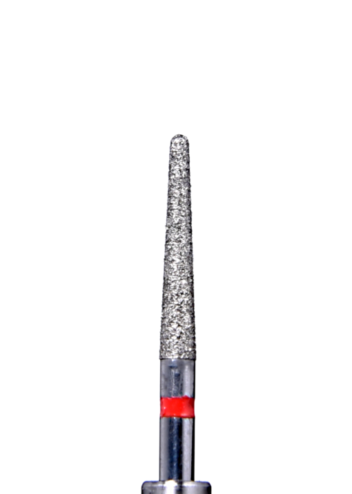 Defend 850-018F Fine grit, Round end taper diamond burs, 10/Pk