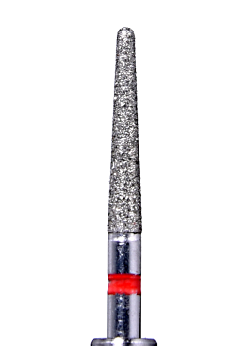Defend 856L-018F Fine grit, Round end taper diamond burs, 10/Pk