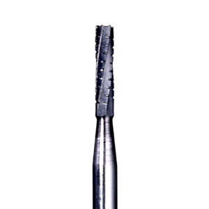 Defend FG-558L flat fissure cross cut carbide bur, pack of 10