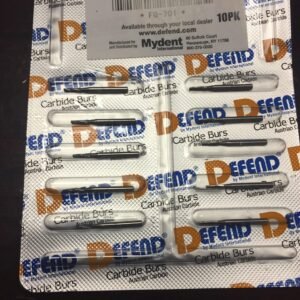 Defend crown cutting burs Taper / Flat End Cross Cut FG - 701 Surgical Lenght, 10 burs / pack