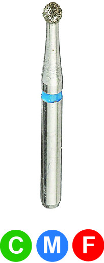 Defend Diamond Burs Round 801-016M Medium Blue,  10 Burs / pack