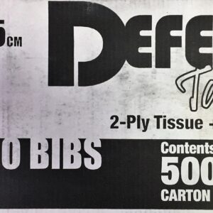 Defend Dental / Tattoo Bibs - Black - 17 3/4" x 12 7/8", 500/Box, Black Bibs