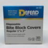 Defend Bite Block Protector ( Cover / Sleeves ) - Regular 300/per box 1" x 2" (Bite Block Sleeves / Bite Block Barrier)