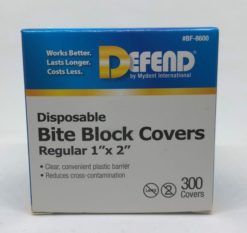 Defend Bite Block Protector ( Cover / Sleeves ) - Regular 300/per box 1" x 2" (Bite Block Sleeves / Bite Block Barrier)