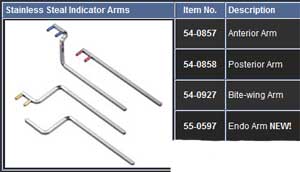 XCP replacement arm - bitewing (red) (x-ray positioner )