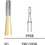 Dentsply Professional Midwest metal cutting burs #1970 FG tapered dome 2-pack