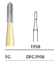 Dentsply Professional Midwest metal cutting burs #1970 FG tapered dome 2-pack