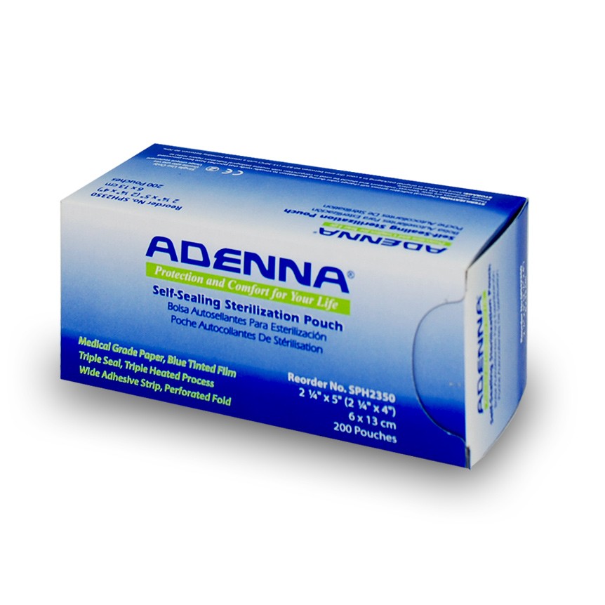 Adenna Sterilization Pouches - 2 1/4"x5" (2 1/4"x4")