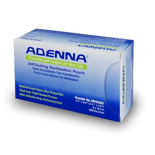 Adenna Sterilization Pouches - 3 1/2"x6 1/2" (3 1/2"x5 1/4")