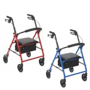 Dynarex DynaGo Advantage Rollator, Red, 1pc/cs