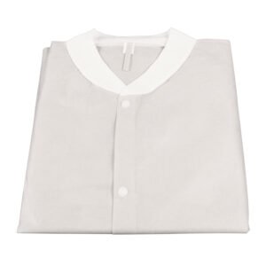 Dynarex Lab Coat  w/o Pockets White, Large  10pcs/cs