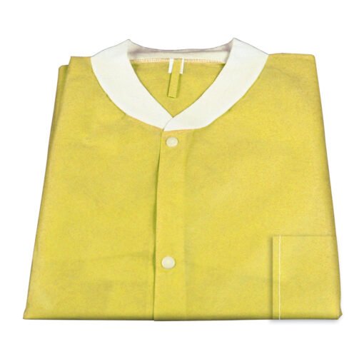 Dynarex Lab Jacket w/ Pockets: YELLOW Small  10pcs/Bag