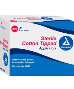 Dynarex Cotton Tipped Wood Applicators Sterile - 3", , 200pcs/Box