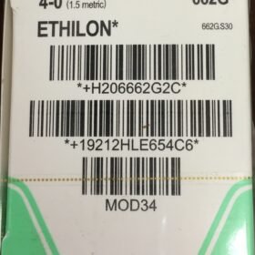 ETHICON ETHILON™ NYLON SUTURES - Suture, Reverse Cutting, Size 4-0, 18", Black Monofilament, Needle FS-2, 3/8 Circle