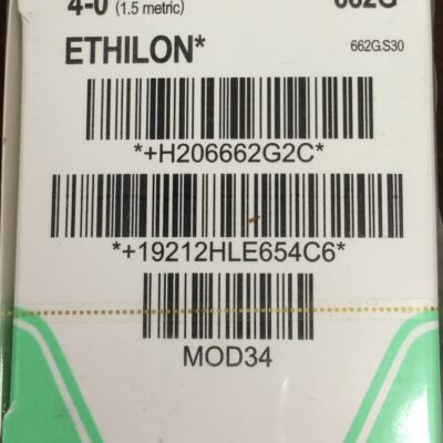 ETHICON ETHILON™ NYLON SUTURES - Suture, Reverse Cutting, Size 4-0, 18", Black Monofilament, Needle FS-2, 3/8 Circle