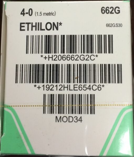 ETHICON ETHILON™ NYLON SUTURES - Suture, Reverse Cutting, Size 4-0, 18", Black Monofilament, Needle FS-2, 3/8 Circle