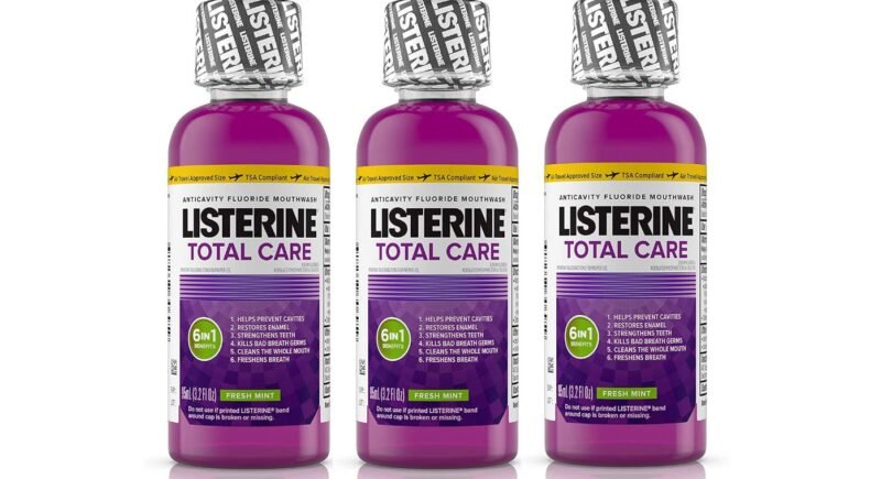 Listerine® Total Care Mouthwash (Mouth rinse), Fresh Mint, 95mL 12 Pack : (3.2 oz) Travel Size