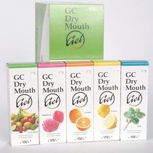 GC AMERICA DRY MOUTH GEL - Dry Mouth Gel Assorted Flavors Contains: 5 Tubes (40g ea) of Fruit Salad, Lemon, Mint, Orange & Raspberry, 10/pk