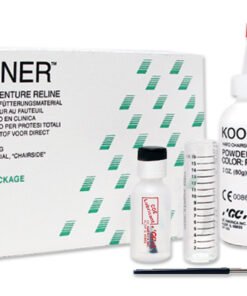 Kooliner professional package Contains: 3 oz. bottle powder, 2 oz. bottle liquid, 5⁄8 oz. bottle lubricant, measuring scoop, glass measuring vial.