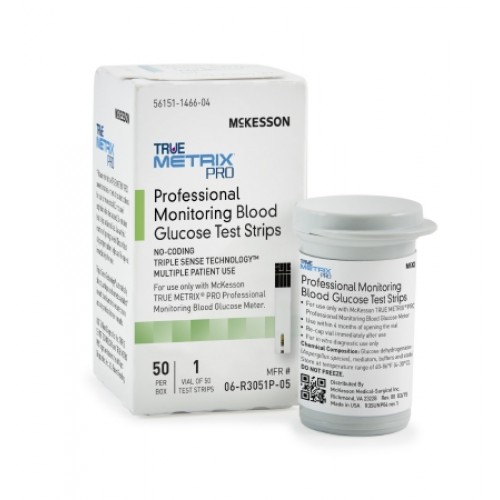 Mckesson Blood Glucose Test Strips TRUE METRIX® PRO 50 Test Strips per Box