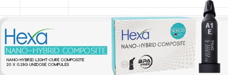 Nano Hybrid Light-Cure Composite Unidose Compules- Shade A3.5, 20x.28g