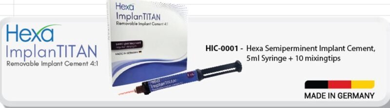 Hexa Semiperminent Implant Cement, 5Ml + 10 mixingtips