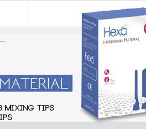Hexa VPS Impression Material  50ml, Light Body, Regular Set, 2 Cartridges+6 Mixing Tips - HS-0001