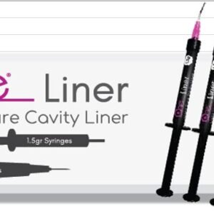 HEXA One Liner Light Cure Cavity Liner, 1.5gr Syringe (4/Pack) + 20 Pre-Bent Tips