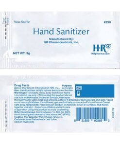 PACK OF 6, Hand Sanitizer HR, 3 Gram Ethyl Alcohol Gel Individual Packets.