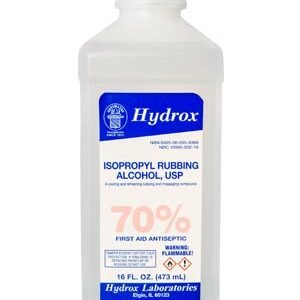 Hydrox Isopropyl Rubbing Alcohol, USP 70% First Aid Antiseptic, 16fl oz. 