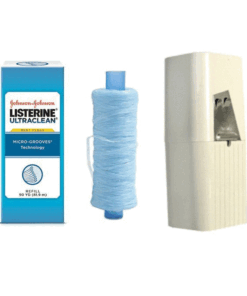 LISTERINE® Ultraclean Mint Shred-Resistant Dental Floss Refill + Dispenser ( Combo Pack )