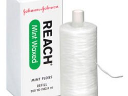 J&J REACH DENTAL FLOSS - PROFESSIONAL SIZE - Dental Floss, Waxed, Mint, 200 yds