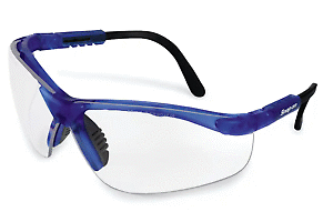 Breeze, Blue Frame/Clear Lens Safety Glasses