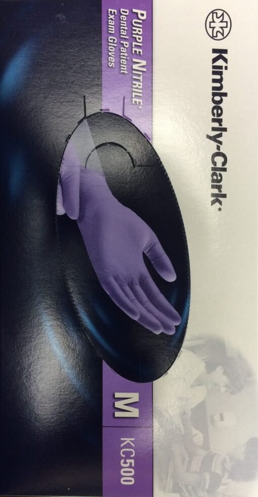 Kimberly-Clark ( Halyard ) KC500 Purple Nitrile Exam Gloves (LARGE) 100/Box