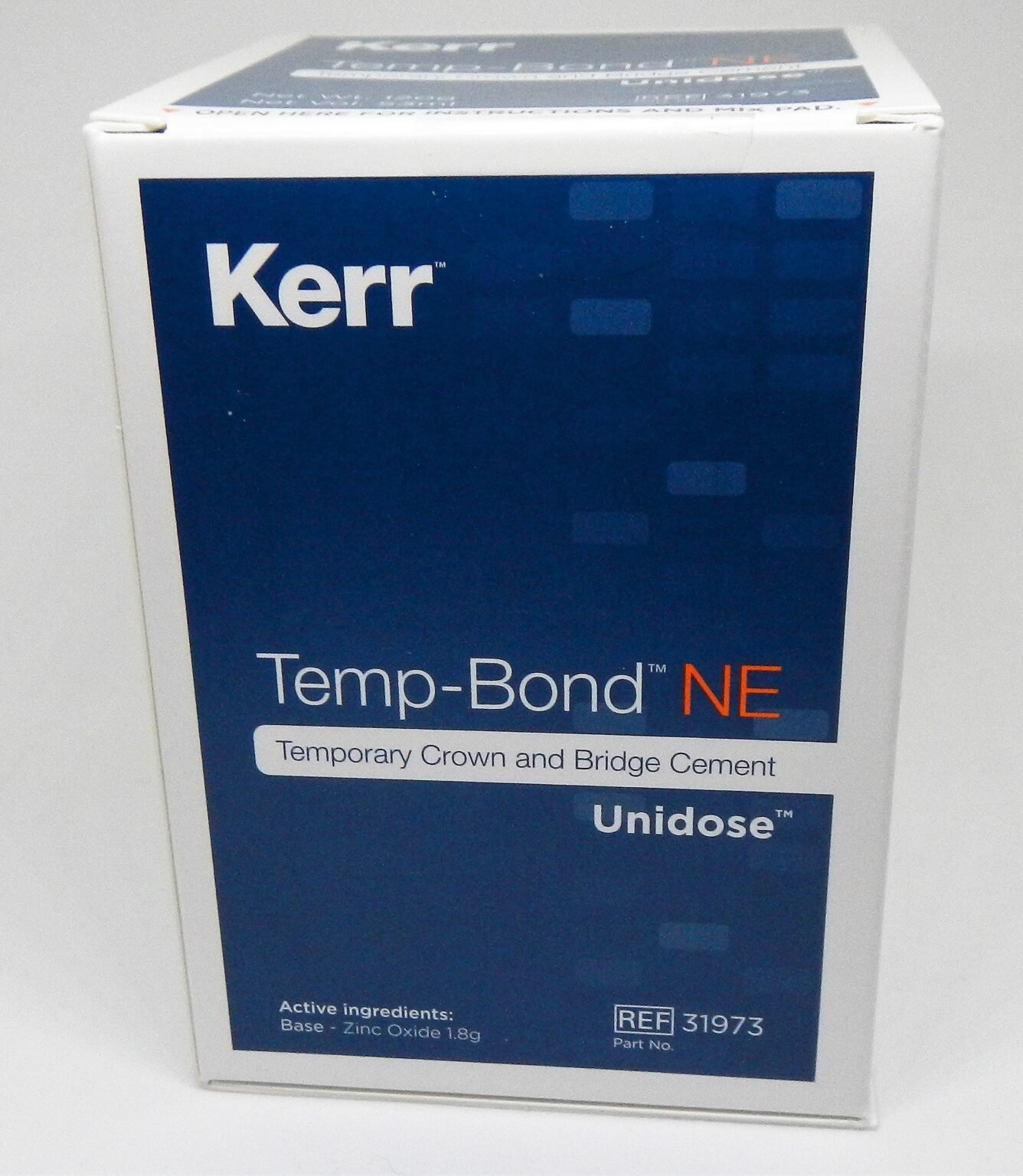 Kerr TempBond NE 50 Pack Temporary Dental Cement Zinc Oxide-NE NON EUGENOL Base Temp-Bond