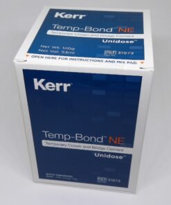 Kerr TempBond NE 50 Pack Temporary Dental Cement Zinc Oxide-NE NON EUGENOL Base Temp-Bond