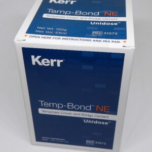 Kerr TempBond NE 50 Pack Temporary Dental Cement Zinc Oxide-NE NON EUGENOL Base Temp-Bond