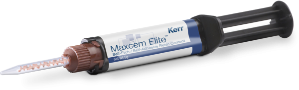 Kerr Maxcem Elite Clear Refill, Self-Etch, Self-Adhesive Resin Cement for Indirect Restorations