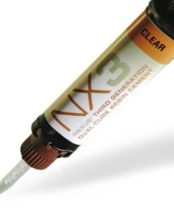 Kerr NX3 (Nexus) dual-cure syringe refill clear 5g, Contains: 1 x 5g syringe, 8 automix tips.