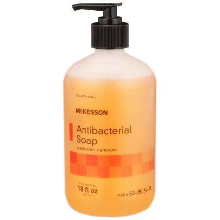 McKesson Antibacterial Soap McKesson Liquid 18 oz. Pump Bottle Clean Scent