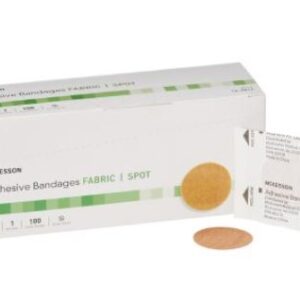 Mckesson Adhesive Spot Bandage McKesson 1 Inch Fabric Round Tan Sterile