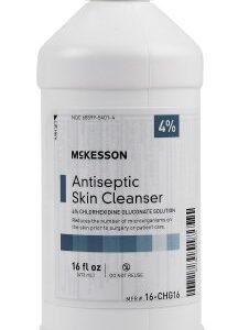 McKesson Antiseptic Skin Cleanser 16 fl. oz. Flip-Top Bottle 4% Chlorhexidine Gluconate / Isopropyl Alcohol