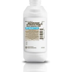 Meperidine HCl 50 mg / 5 mL Oral Syrup Bottle 500 mL CII ( Control Substance - DEA Licensing Needed )