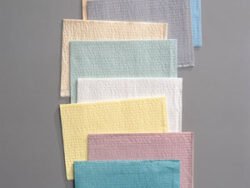 TIDI POLY BACK Bibs 3-Ply Tissue & Poly, Lavender, 13" x 18", 500/cs