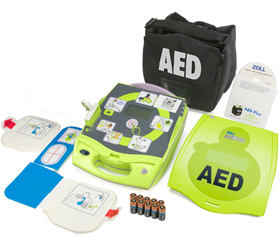 Fully-Automatic AED Plus with Medical Prescription, AED Cover, Plus RX Medical Prescription, CPR-D-Padz Electrode, (10) CR123a Batteries & Carry Case