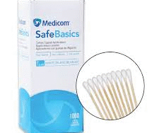 MEDICOM COTTON TIP APPLICATOR - Cotton Tip Applicator, 3", Non-Sterile, 1000/bg