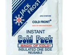 CARDINAL HEALTH JACK FROST™ INSTANT REUSABLE COLD PACK ( Ice Pack ) - Junior Cold Pack, 5" x 7", 24/cs