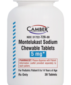 Camber Montelukast Sodium Chewable Tablets, 5 mg, 30 Tablets