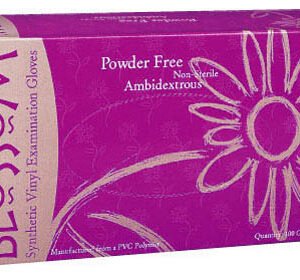 Blossom Powder Free Vinyl Exam Gloves- Medium, 100/box